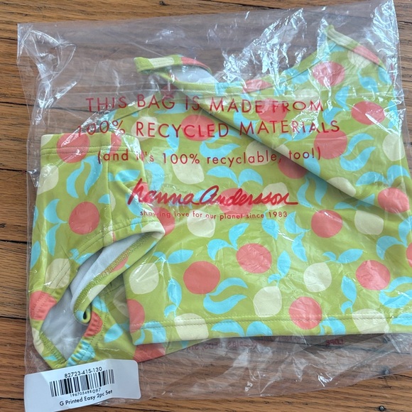 Hanna Andersson Lime and Coral Kids Bikini - Picture 6 of 6
